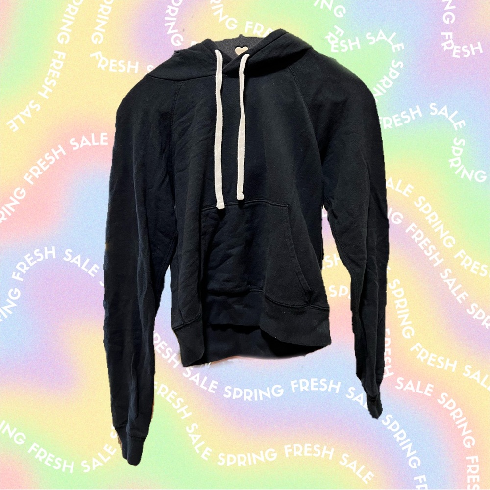 Everlane The Lightweight French Terry Shrunken Hoodie - XXS, Black